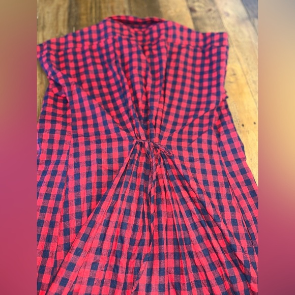 IJOAH Red and Blue Plaid Shirt Dress - Picture 5 of 11